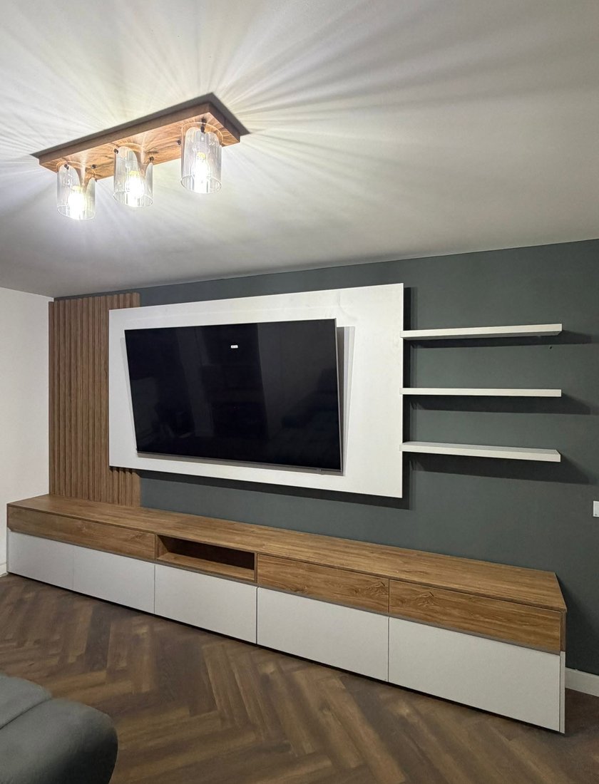 Mobilă living la comandă realizată de Damasc Home
